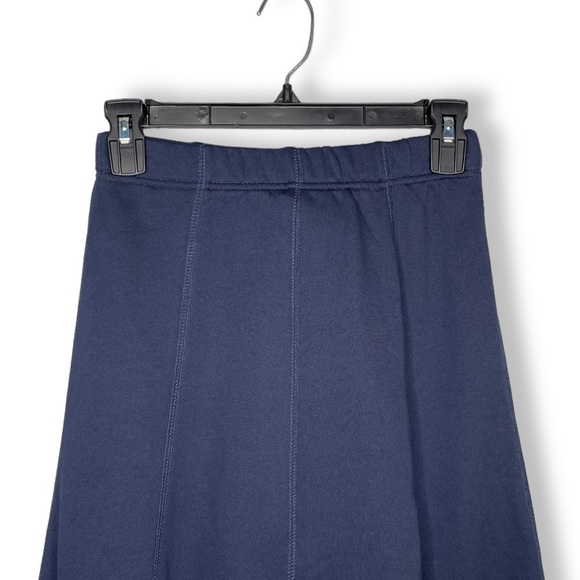 NWT The Westside Delilah Skirt Paneled Solid Navy Blue Terrycloth Size XS - Picture 4 of 8